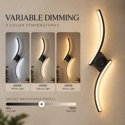 Sway wall light in 6000K, 4500K and 3000K light colors