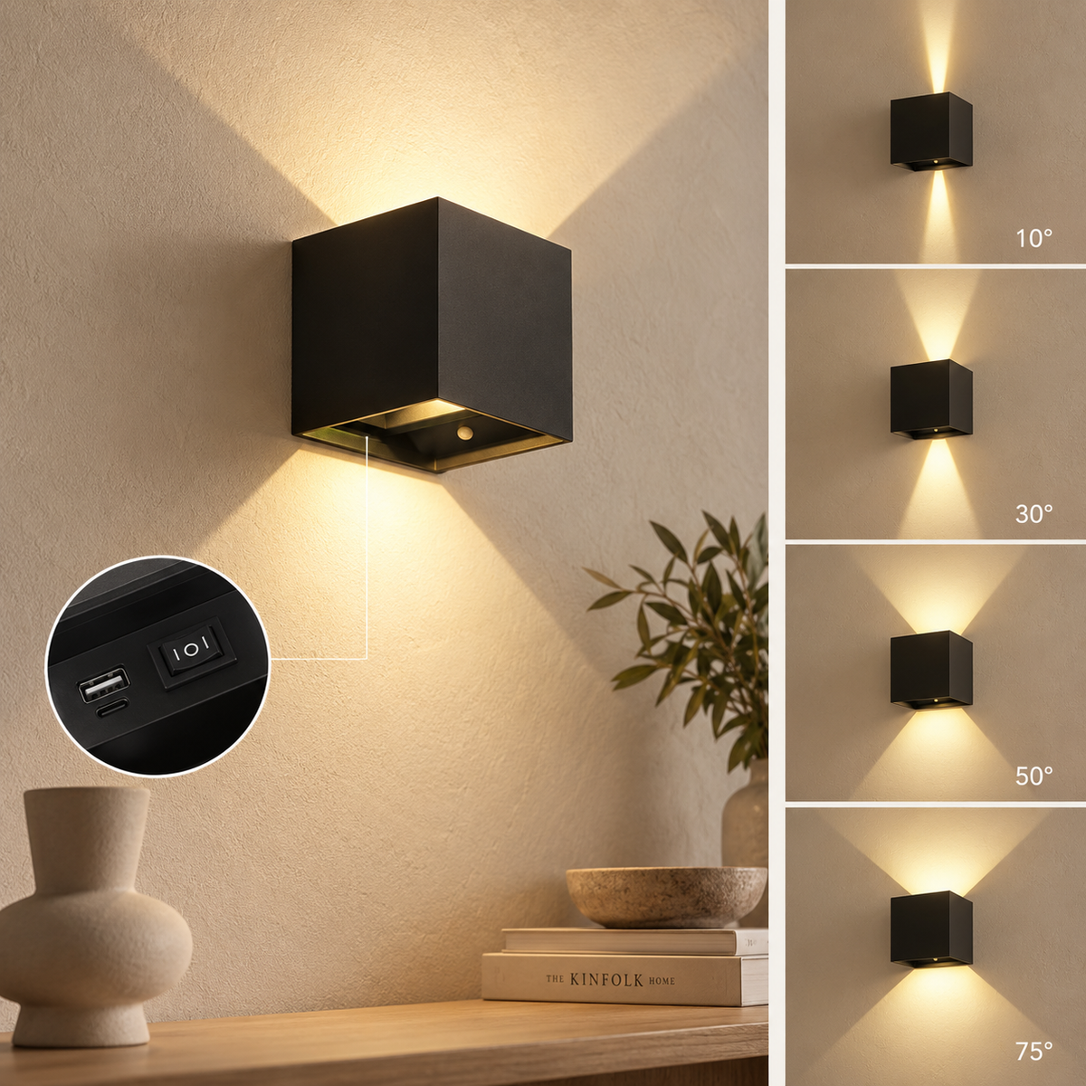 Cube Cordless Wall Sconce