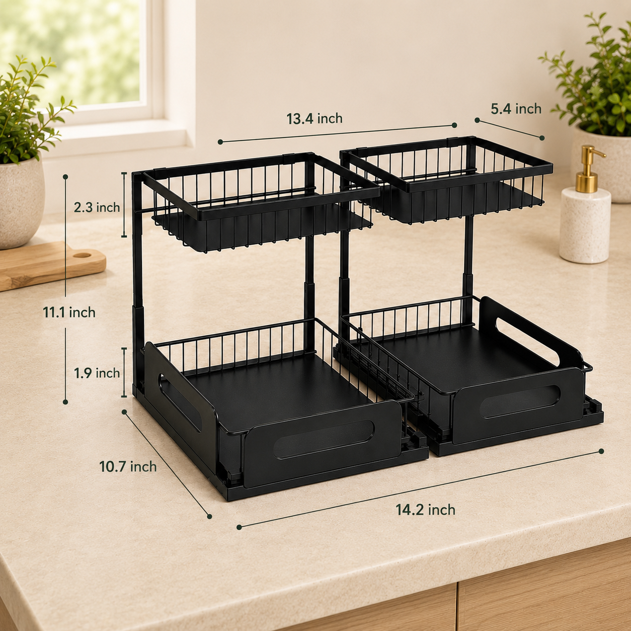 Metal Under-Sink Organizer Set