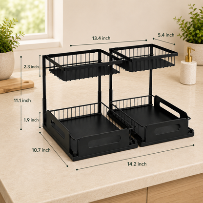 Metal Under-Sink Organizer Set