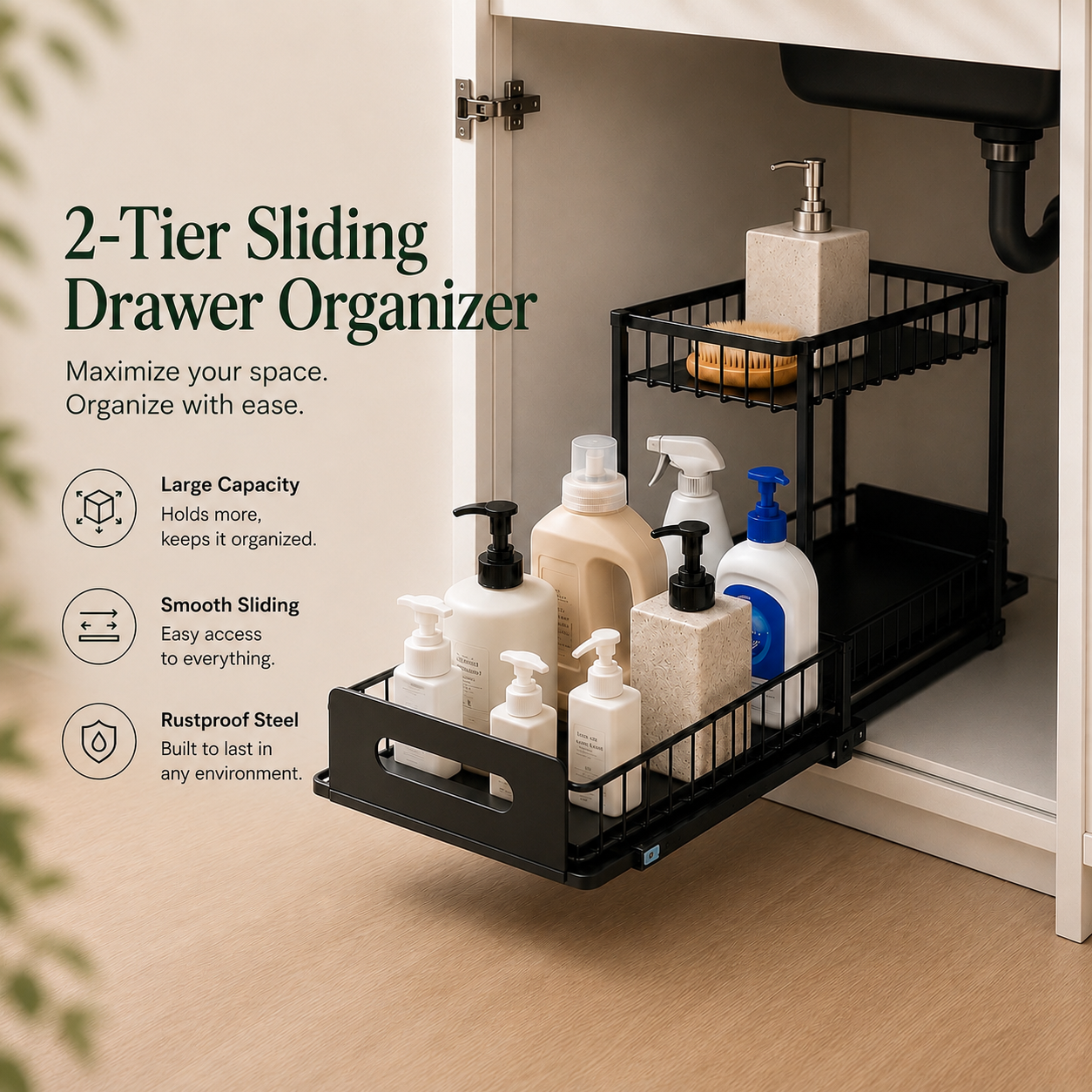 Metal Under-Sink Organizer Set