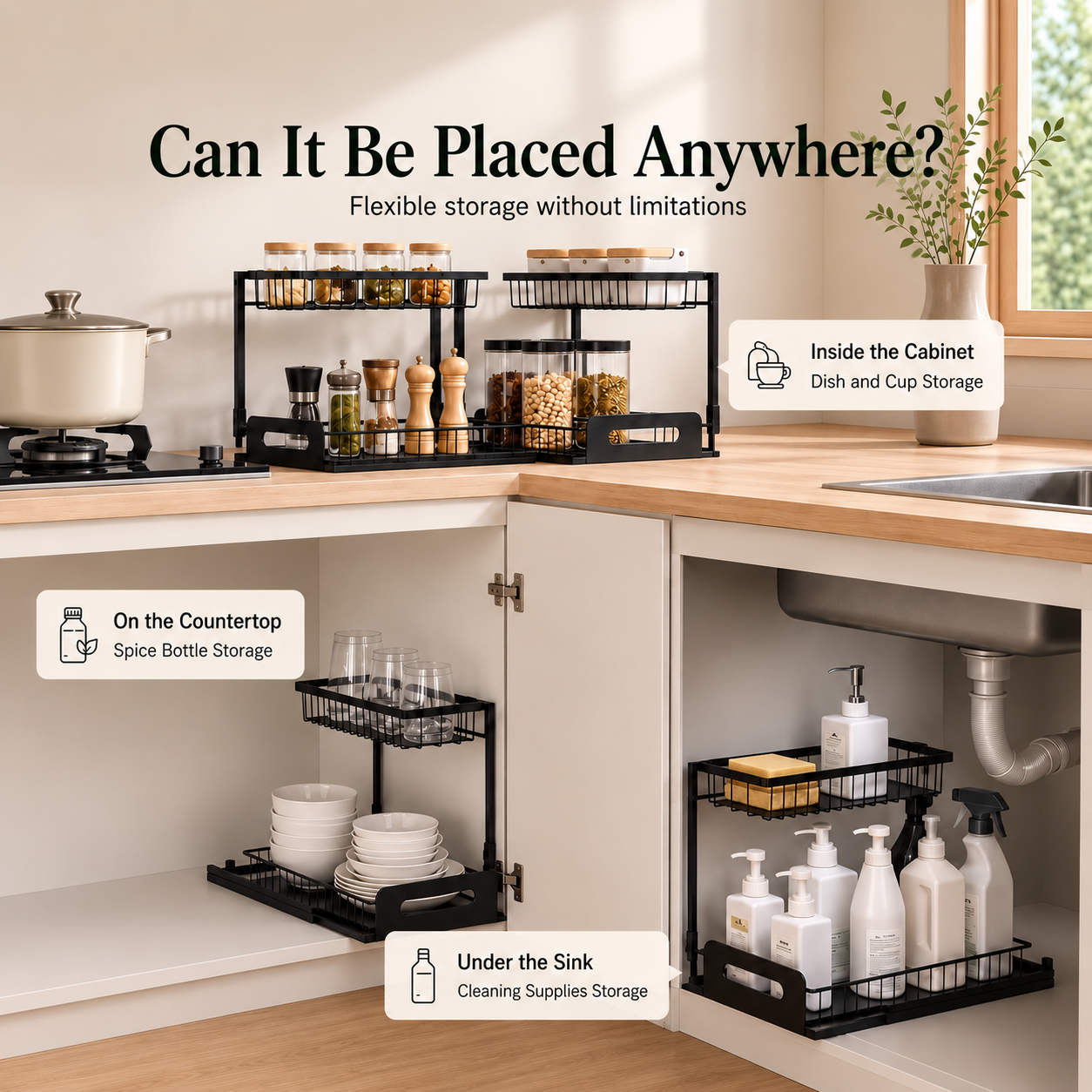 Metal Under-Sink Organizer Set