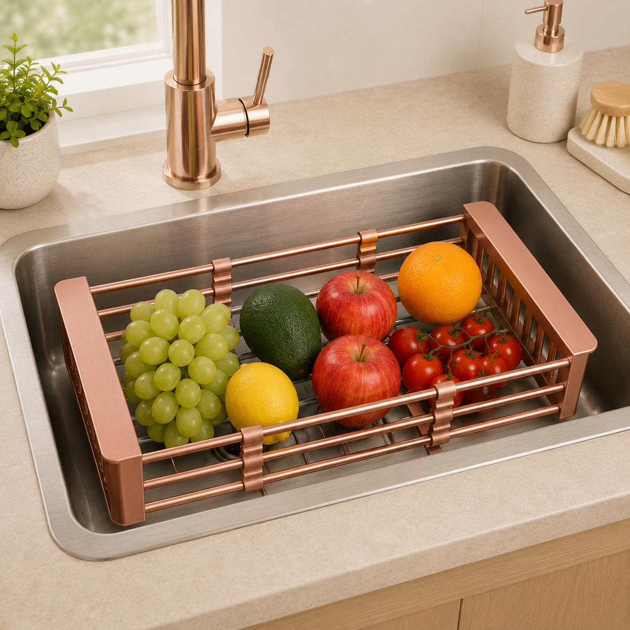 Retractable Stainless Steel Sink Drain Basket