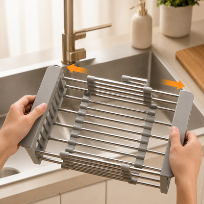 Retractable Stainless Steel Sink Drain Basket